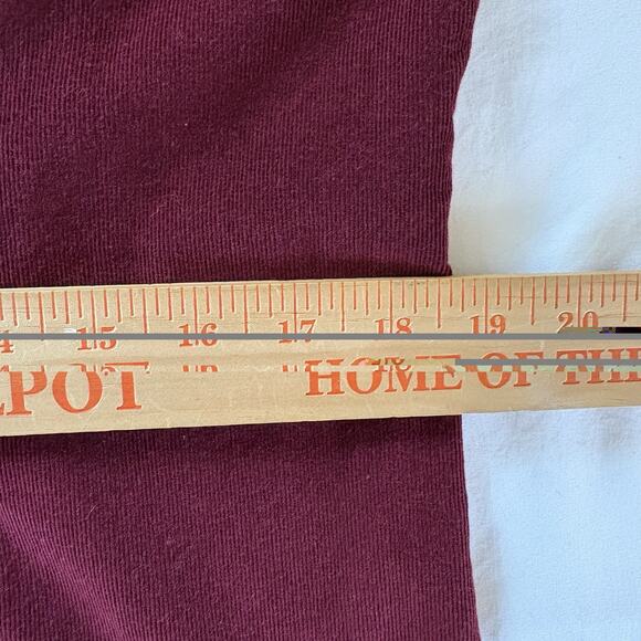 Vtg Talbots Women’s Maroon Corduroy Button Up Shirt Dress Long Sleeve Size 12 - Picture 12 of 13